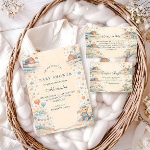 American Boy Red White Blue Baby Shower Napkin