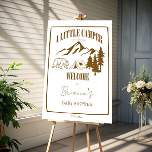 Little camper adventure baby shower diaper raffle enclosure card