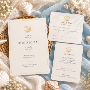 Elegant Gold Seashell Wedding