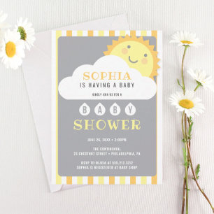 Budget You Are My Sunshine Baby Shower Invitation