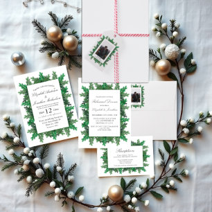 Winter Tree Branches Photo Wedding Square Sticker