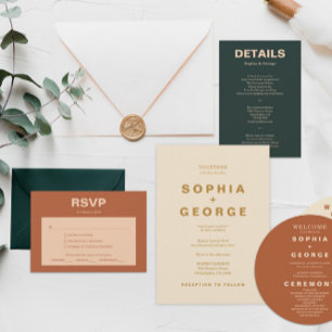 Modern Boho Jewel Earth Tone Details Insert Card