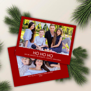 Modern Minimalist Orange "HO HO HO" Holiday Gift Tags