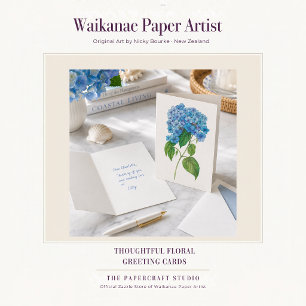 Blue Hydrangea Thinking of You Card