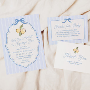 Can't Wait to Squeeze You Citrus Baby Shower  Thank You Card