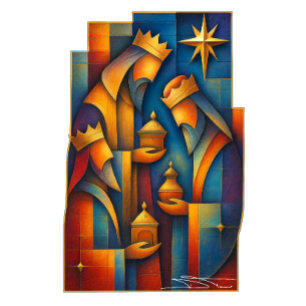 Geometric Magi - Three Wise Men Christmas Star Art Crossbody Bag