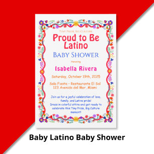 Tiny Pride, Big Culture – Proud to Be Latino Baby  Square Sticker