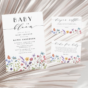 Baby in Bloom Spring Summer Floral Baby Shower Napkin