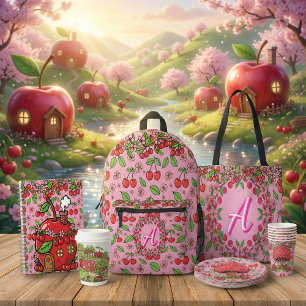 Kawaii Red Cherry Vibes Cute Girly Aesthetic Large Gift Bag