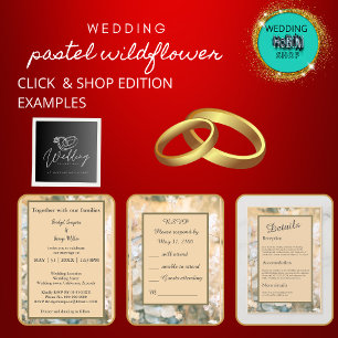 Pastel Wildflower Meadow Wedding Napkin