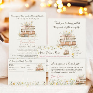 Rustic Storybook Floral Bridal Shower Recipe Enclosure Card
