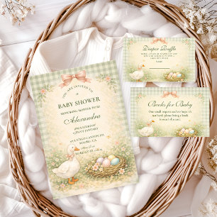 Vintage Silly Goose Garden Baby Shower Napkin