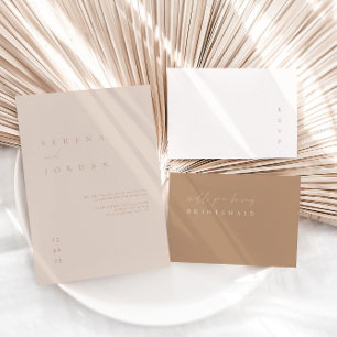 Modern Minimalist Natural Tan Ceremony Program Hand Fan