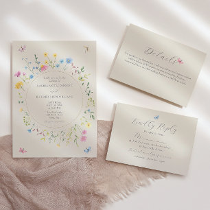 Boho Chic Wildflower Wedding Menu