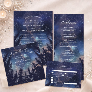 Starry Night Sky Wedding Envelope