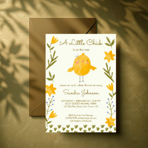 Chicken farm animals baby shower diaper raffle enclosure card