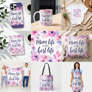 Mum Life Is The Best Life   Watercolor Floral Mum T-Shirt