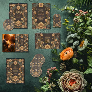 Decorative Floral Art Nouveau Wedding Save The Date
