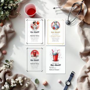 "Ready to Call the Shots" Nursing Graduation Party Invitation