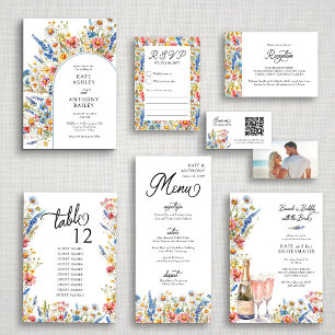 Country Wildflower Wedding Reception Enclosure Card
