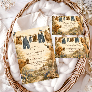 Whimsical Boy Western Boho Books for Baby Enclosure Card