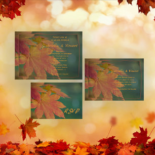 Autumn Colours Wedding Save the Date Announcement