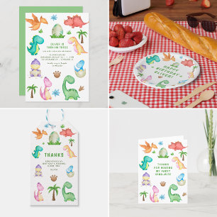 Cute Dinosaur Birthday Party Invitation