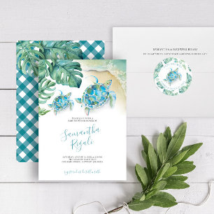 Sea Turtle Diaper Raffle Invitation Enclosure Card
