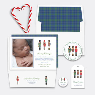 African American Nutcracker Baby Shower Thank You Classic Round Sticker
