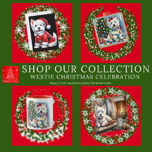 Westie Christmas Return Address Label