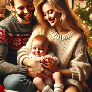 Funny Christmas Cat What with Tree Sticker