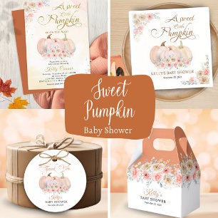 Sweet Pumpkin Floral Baby Shower  Favour Box