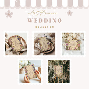 Vintage Wildflower Garden Wedding Invitation