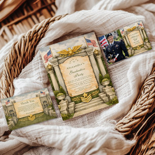 Formal Military Graduation Celebration RSVP Card