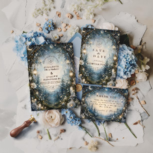 Whimsical Woodland Fantasy Wedding Thank You Card