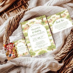 Whimsical Farm Animals Barnyard 1st Birthday Napkin