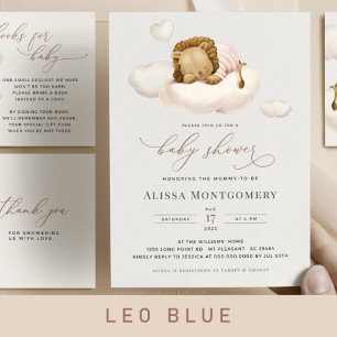 Lion Baby Shower Invitation