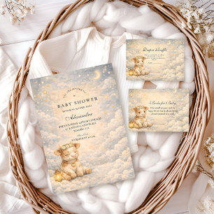 Highland Cow Floral Baby Shower Invitation