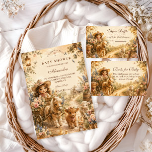 Elegant Girl Western Boho Diaper Raffle Enclosure Card