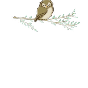 Sleeping Owl Baby Shower Woodland Bird Invitation