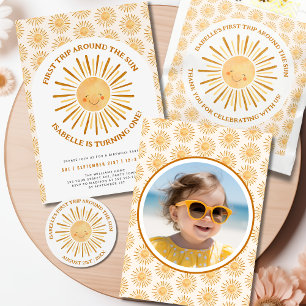 Boho First Trip Around The Sun 1st Birthday Party  Favour Bags