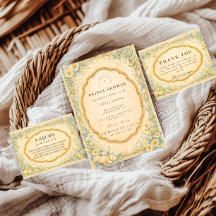 Vintage Coastal Daisy Bridal Shower Invitation