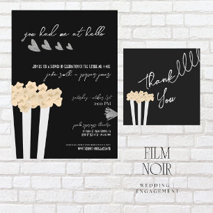 Film Noir - Black - Wedding Shower Invite
