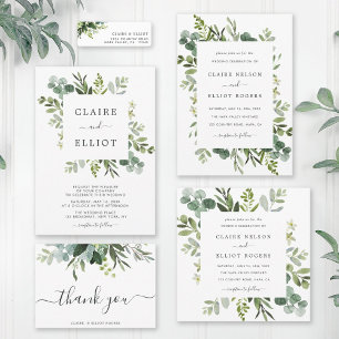 Eucalyptus Green Foliage Return Address