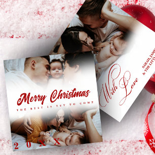 Personalized Photo Family Holiday Holly Christmas  Invitation