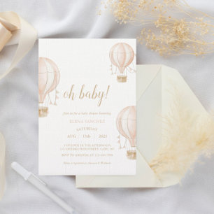 Watercolor Pink Baby Shower Books for Baby Square  Square Business Card