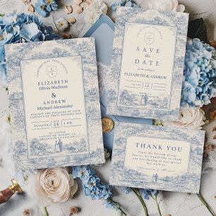 Elegant Countryside Manor Wedding RSVP Card