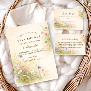 Spring Wildflower Meadow Baby Shower Napkin