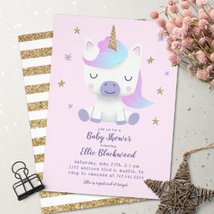 Unicorn Baby Shower Invitation