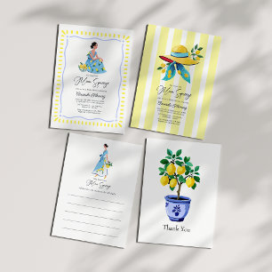 She Found Her Main Squeeze Lemon Bridal Shower Thank You Card
